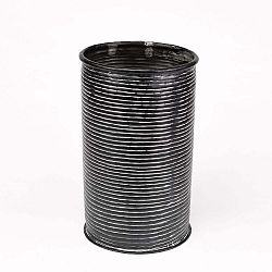 Černá váza Simla Lines, ⌀ 18 cm