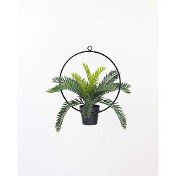 Černá závěsná dekorace s květináčem Surdic, Ø 30 cm
