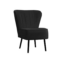 Černé křeslo JohnsonStyle Berlin French Velvet