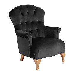Černé křeslo Max Winzer Camilla Velvety Velor