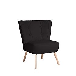 Černé křeslo Max Winzer Neele Leather Black