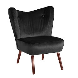 Černé křeslo Max Winzer Sari Velvet