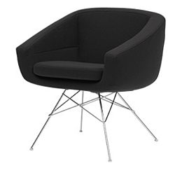 Černé křeslo Softline Aiko Valencia Black