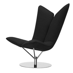 Černé křeslo Softline Angel Felt Black