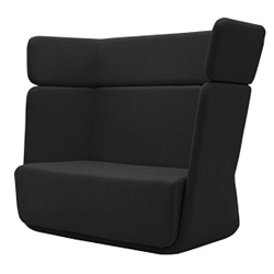 Černé křeslo Softline Basket Felt Black