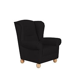 Černé křeslo ušák Max Winzer Monarch Black
