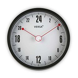 Černé kulaté nástěnné hodiny Versa Miriam, ø 30 cm