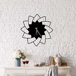 Černé nástěnné hodiny Floya Clock, ⌀ 49 cm