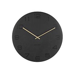 Černé nástěnné hodiny Karlsson Vigorous, ⌀ 40 cm