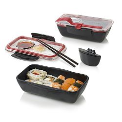 Černo-červený svačinový box Black Blum Bento