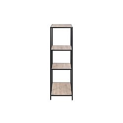 Černo-hnědá knihovna Actona Seaford, výška 114 cm