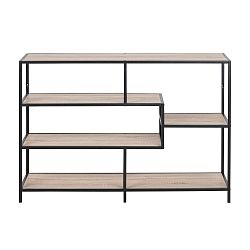 Černo-hnědá knihovna Actona Seaford, výška 78 cm