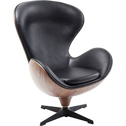 Černo-hnědé křeslo Kare Design Swivel