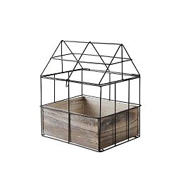 Černo-hnědý box na květiny Native Greenhouse