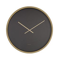 Černo-mosazné nástěnné hodiny Zuiver Time Bandit