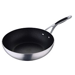 Černo-šedá WOK pánev Bergner Gravity, ⌀ 28 cm