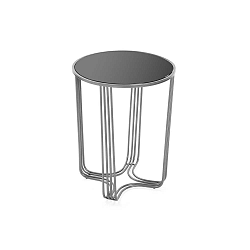 Černo-šedý odkládací stůl Versa Aux, ⌀ 42 cm