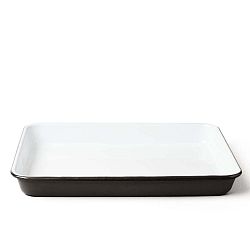 Černobílý smaltovaný podnos Falcon Enamelware