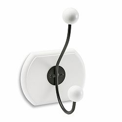 Černobílý věšák s jedním háčkem Versa Coat Hooks