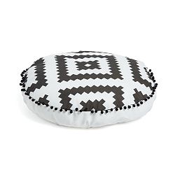 Černobílý vzorovaný puf La Forma All, Ø 60 cm