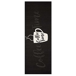 Černý běhoun Bougari Coffee Time, 67 x 180 cm