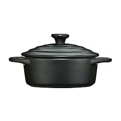 Černý kameninový hrnec Premier Housewares, 600 ml