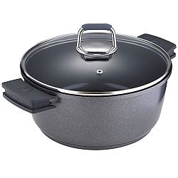 Černý kastrol s poklicí Bergner Titan, 2 l