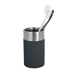 Černý kelímek na zubní kartáčky Wenko Creta