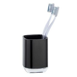 Černý kelímek na zubní kartáčky Wenko Masone