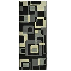 Černý koberec Hanse Home Hamla Retro, 80 x 300 cm