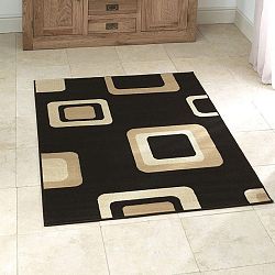 Černý koberec Think Rugs Diamond, 120 x 170 cm