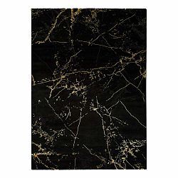 Černý koberec Universal Gold Marble, 140 x 200 cm