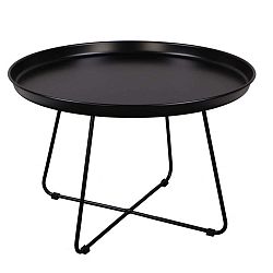 Černý konferenční stolek Nørdifra Pogorze, Ø 63 cm
