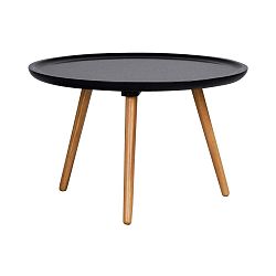 Černý konferenční stolek Rowico Dellingr, ⌀ 55 cm