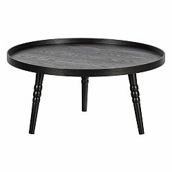 Černý konferenční stolek WOOOD Ponto, ø 75 cm