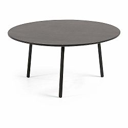 Černý konferenční stůl Kave Home Ulrich, ⌀ 70 cm