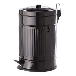 Černý kovový odpadkový koš Unimasa, 20 l