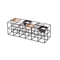 Černý kovový svícen PT LIVING Structure Rectangle