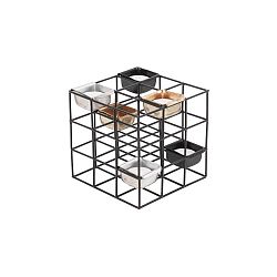 Černý kovový svícen PT LIVING Structure Square