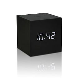 Černý LED budík Gingko Gravitry Cube