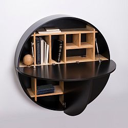 Černý multifunkční nástěnný stůl EMKO Pill