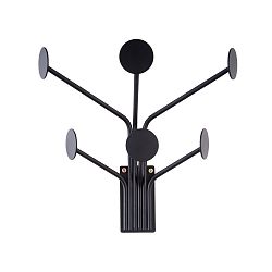 Černý nástěnný věšák na kabáty PT LIVING Dots