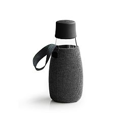 Černý obal na skleněnou lahev ReTap, 300 ml