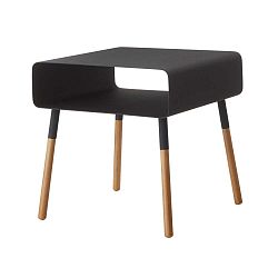 Černý odkládací stolek YAMAZAKI Plain, výška 35 cm