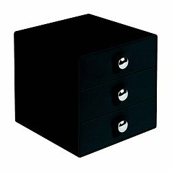 Černý organizér s třemi zásuvkami iDesign Drawer