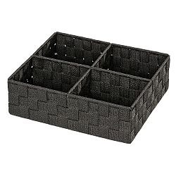 Černý organizér se 4 přihrádkami Wenko Adria