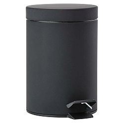 Černý pedálový odpadkový koš Zone One, 3 l
