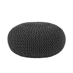 Černý pletený puf LABEL51 Knitted , Ø 70 cm