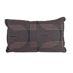 Černý polštář ETH Retro, 50 x 30 cm