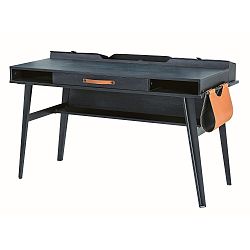 Černý pracovní stůl Dark Metal Study Desk